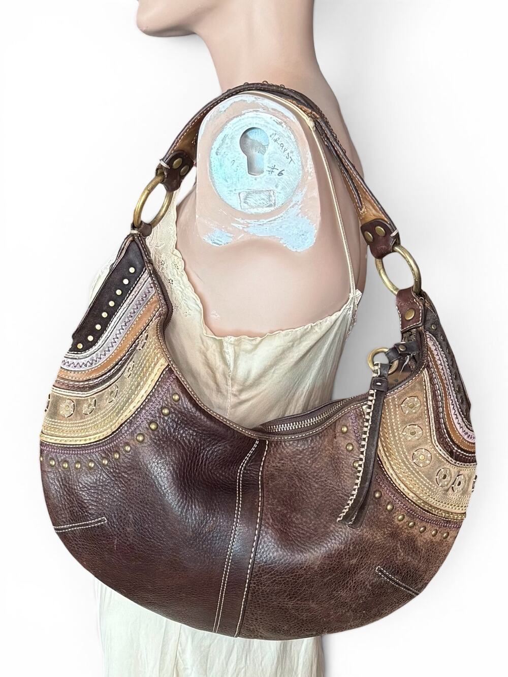 PROJECT Vintage COACH 10478 Soho Hobo Large Brown Leather 2006 Y2K Hangtag Boho